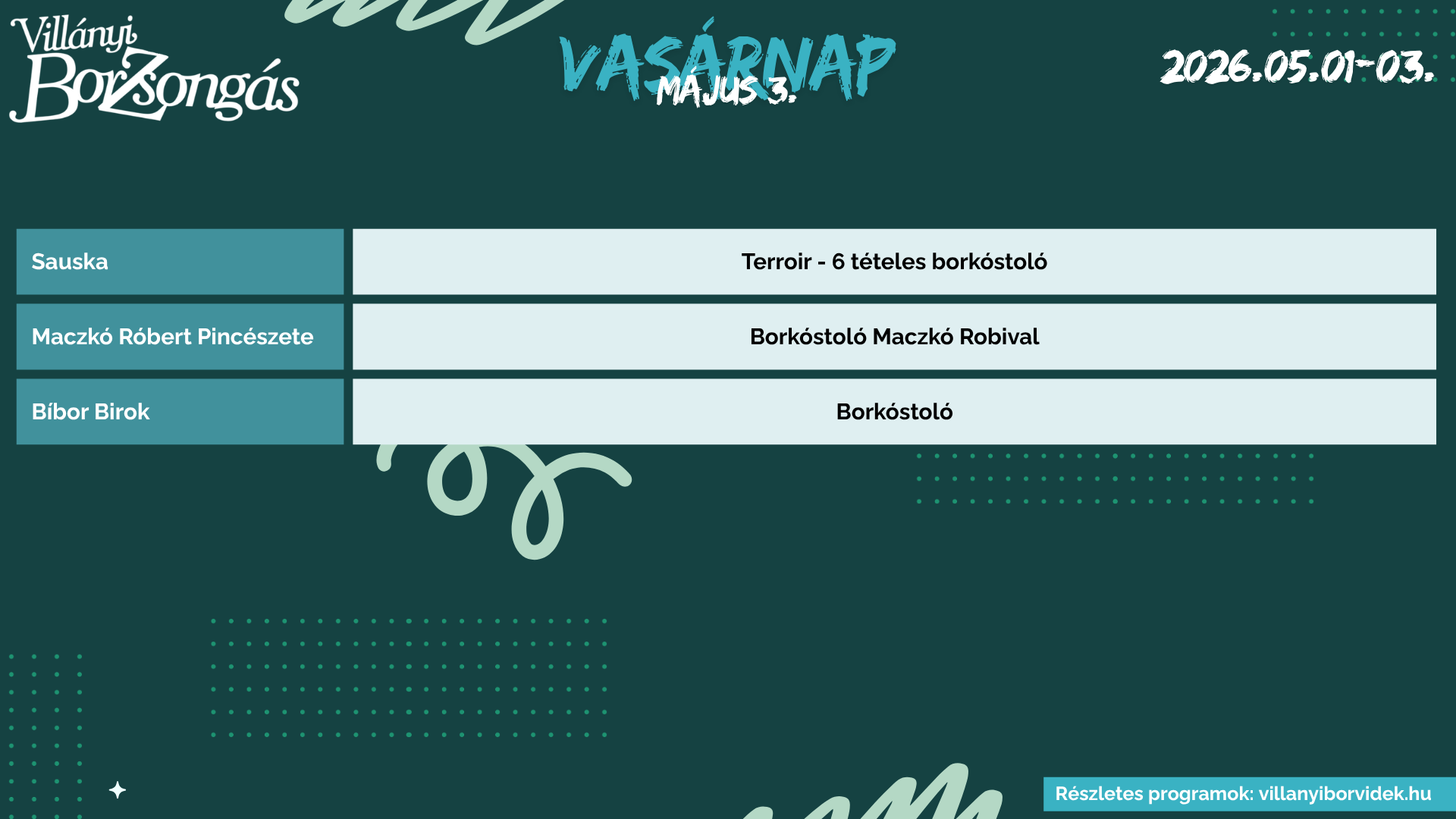 BorZsongás május 3